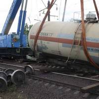 Цистерна з газом зійшла з рейок