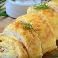 Неймовірний курячий рулет з сирною скоринкою