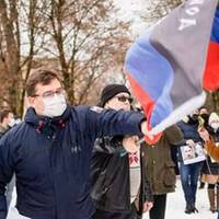 В Литві провчили кремлівського пропагандиста який розмахував прапором ДНР