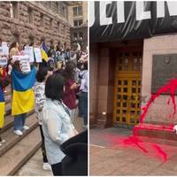 Терпець урвався! Люди вийшли на вулицю: “Зброю замість бруківки. Дітям потрібні живі батьки, а не тендери”