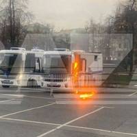 У центрі Москви в автозак запустили коктейлем Молотова
